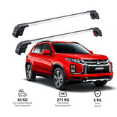 MITSUBISHI ASX 2010-2022 TRX2 Thunder Carrier Barres transversales pour galerie de toit 2 barres